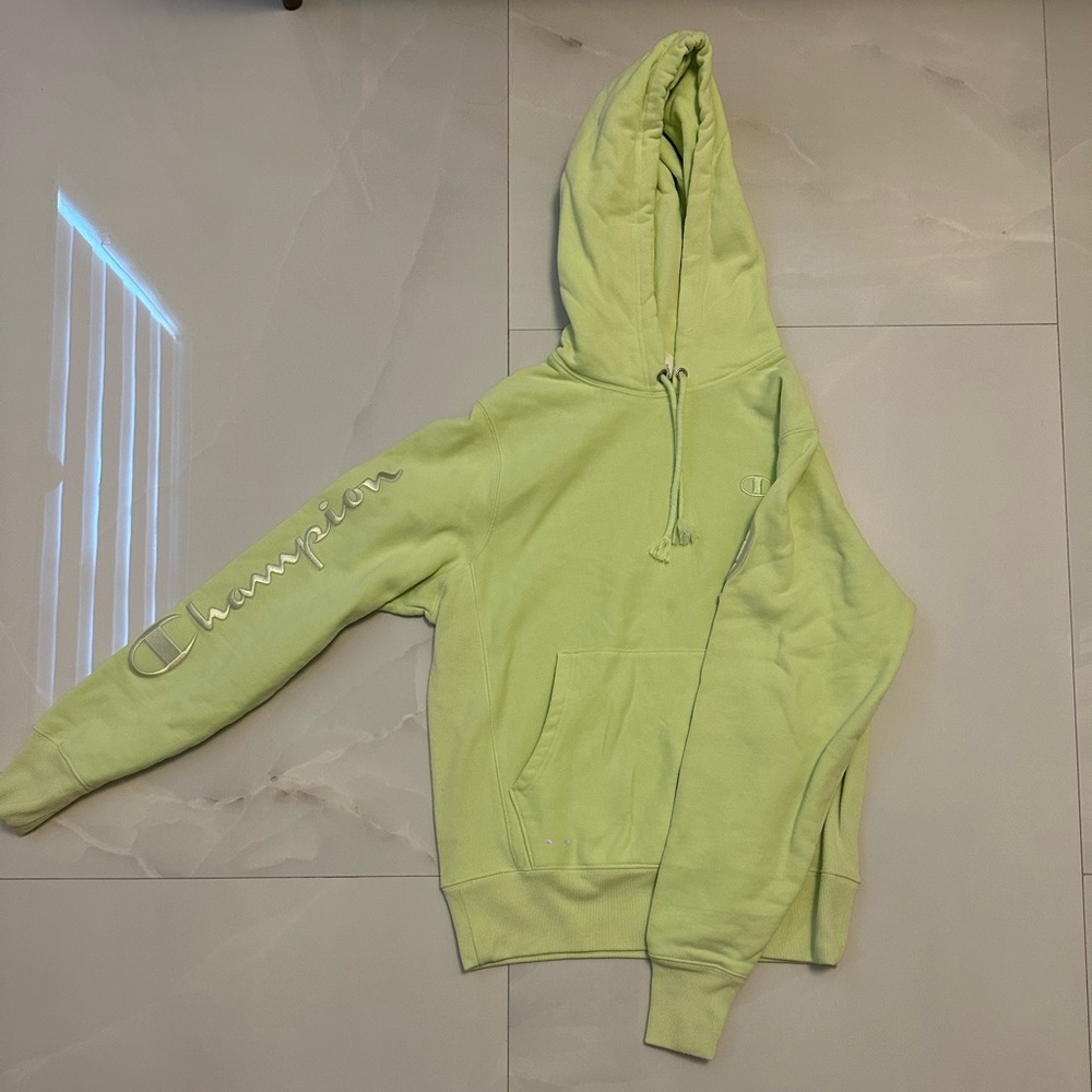 Champion pullover hoodie neon green
